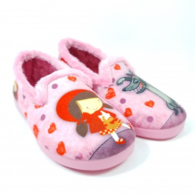 ALCALDE voňavé dievčenské detské papuče Červená čiapočka Pink